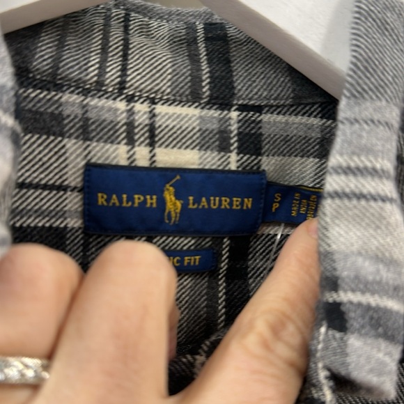 RALPH LAUREN Classic Fit Plaid Twill Shirt Size Small - Picture 2 of 10